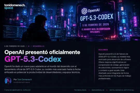 OpenAI presentó oficialmente GPT-5.3-Codex