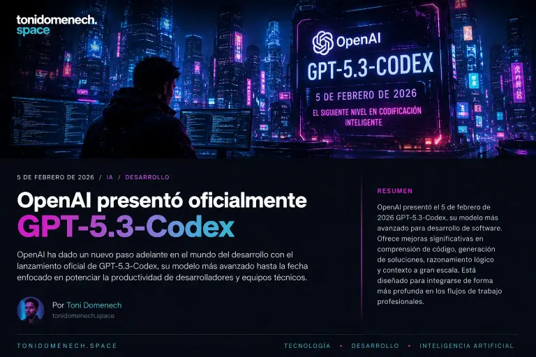 OpenAI presentó oficialmente GPT-5.3-Codex