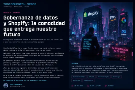 Shopify, gobernanza de datos y la renuncia silenciosa a construir soberanía digital